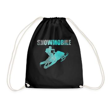 Motoneigiste motoneige cadeau rétro vintage - Sac de sport léger - noir - Devant