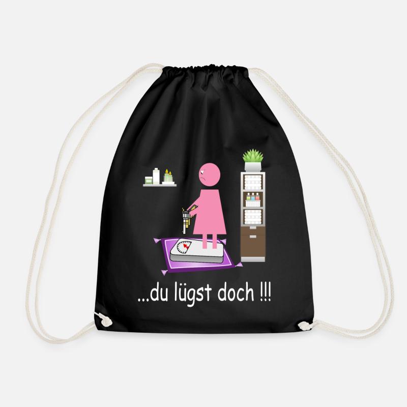 Lustiges Badezimmer Bild - Turnbeutel - Schwarz