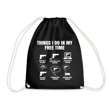 Les choses Dans Mon temps libre Fais des tireurs sportifs - Sac de sport léger - noir - Devant