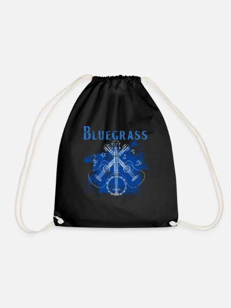 Bluegrass Banjo Gitarre - Turnbeutel - Schwarz