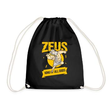 Zeus King of Gods Greek Gods Mythologi - Drawstring Bag - black - Front