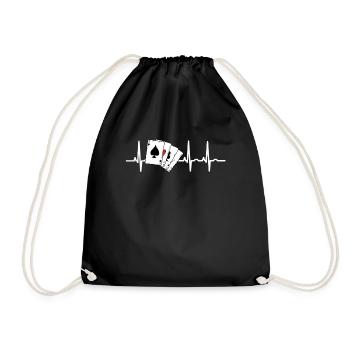 Cartes de Poker ECG - Sac de sport léger - noir - Devant