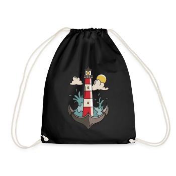 Bateau bateau - Sac de sport léger - noir - Devant