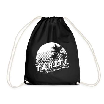 Tahiti. C’est un bouclier de lieu magique - Sac de sport léger - noir - Devant
