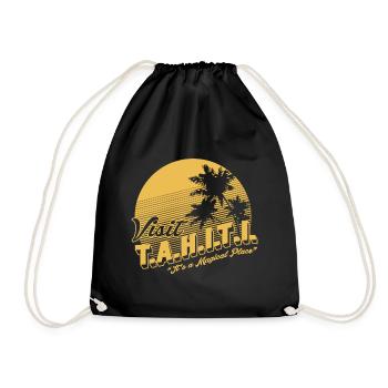 Tahiti. C’est un bouclier de lieu magique - Sac de sport léger - noir - Devant