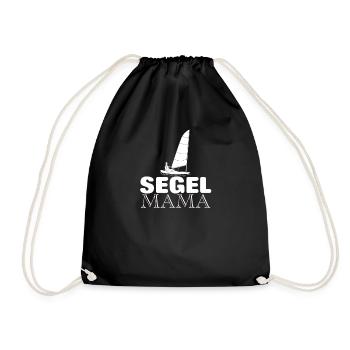 Segel Mama Segeln Muttertag - Turnbeutel - Schwarz - Vorne