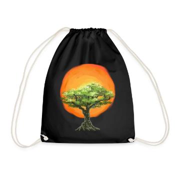 Olive Tree Trees Nature Sunshine Sun - Drawstring Bag - black - Front