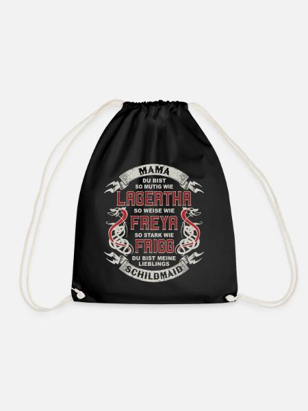 Mama You Are My Favorite Shieldmaid - Viking - Drawstring Bag - black