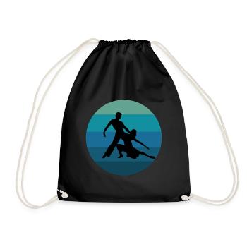 Latin danse couple salsa - Sac de sport léger - noir - Devant