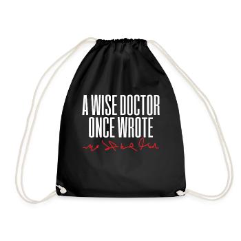 Doctor Doctor Medicine Handwriting - Drawstring Bag - black - Front