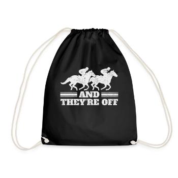 Cavalier de course de chevaux Cavalier - Sac de sport léger - noir - Devant