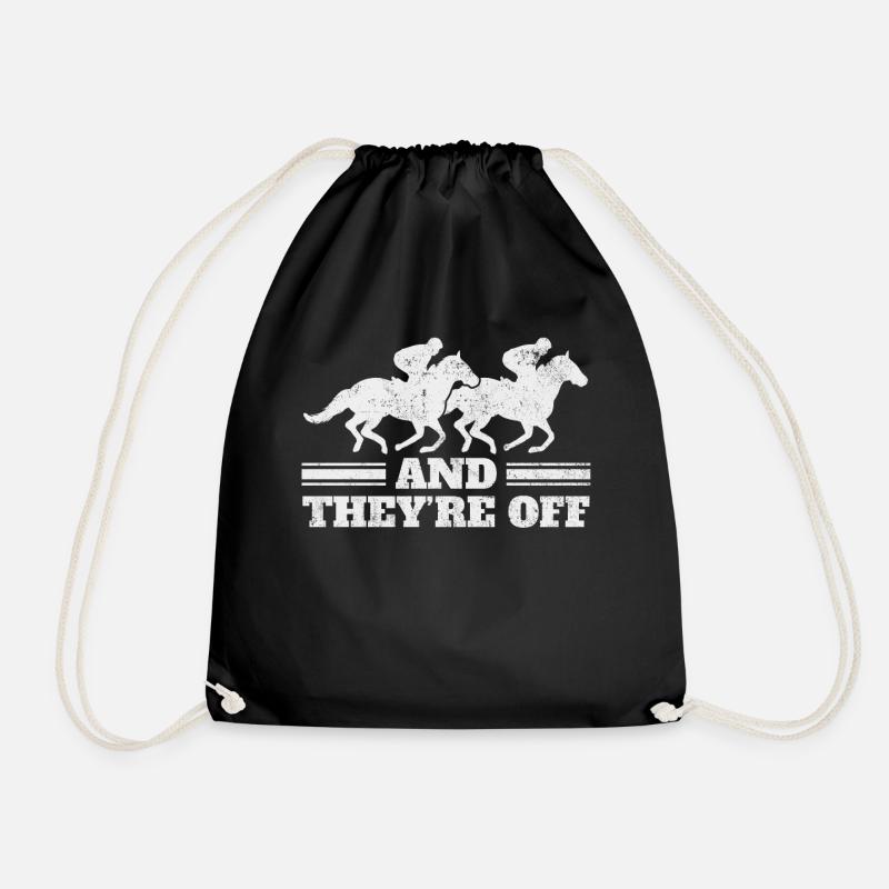 Cavalier de course de chevaux Cavalier - Sac de sport léger - noir