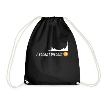 I Accept Bitcoin - Bitcoin Bouton Bitcoin Cours - Sac de sport léger - noir - Devant