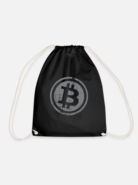 Bitcoin Button Kryptowährungen Bitcoins - Turnbeutel - Schwarz