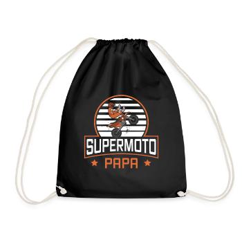 Design de moto Supermoto pour un enduro pilote - Sac de sport léger - noir - Devant