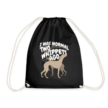 Deux whippets chien propriétaire de chien cadeau - Sac de sport léger - noir - Devant