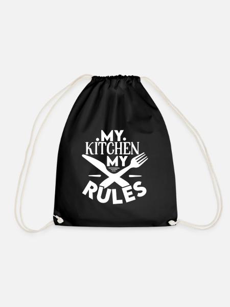 Koch Köchin kochen Geschenk Spruch - Turnbeutel - Schwarz