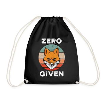 Zero Fox Given - Turnbeutel - Schwarz - Vorne