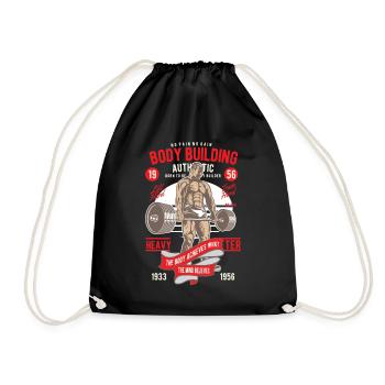 Kraftsport Retro Vintage - Bodybuilding 1956 - Turnbeutel - Schwarz - Vorne