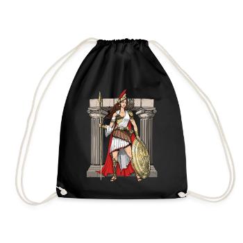 Athena Greek Goddess - Drawstring Bag - black - Front