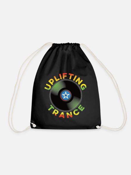 Uplifting Trance - music - Drawstring Bag - black