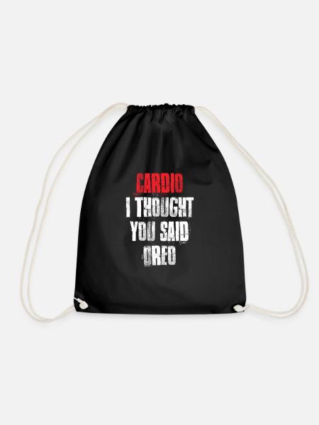 Cardio i Thought You Said Oreo Funny Gym Fitness - Sac de sport léger - noir