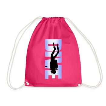 Scuba diving Freediving Snorkeling - Drawstring Bag - fuchsia - Front
