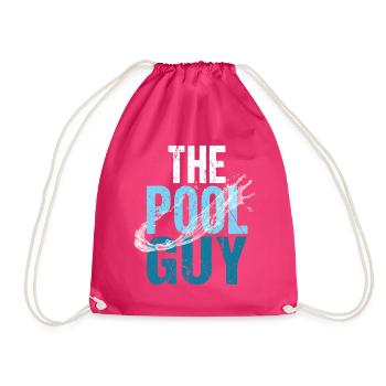 Pool pool boy swimming - Drawstring Bag - fuchsia - Front