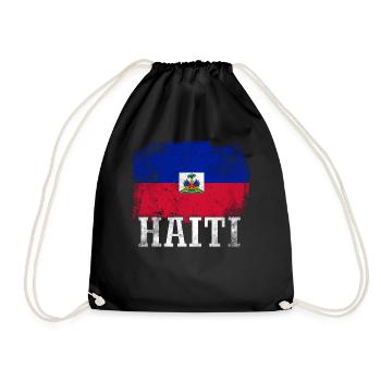 Vacances Vacances Haïti drapeau - Sac de sport léger - noir - Devant