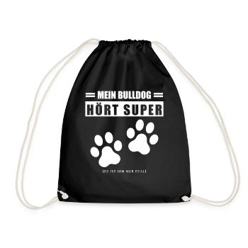 Bulldog - Turnbeutel - Schwarz - Vorne