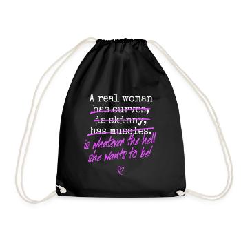 A Real Woman Is Whatever She Wants To Be Feminist - Sac de sport léger - noir - Devant
