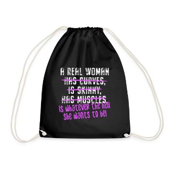 A Real Woman Is Whatever She Wants To Be Feminist - Sac de sport léger - noir - Devant