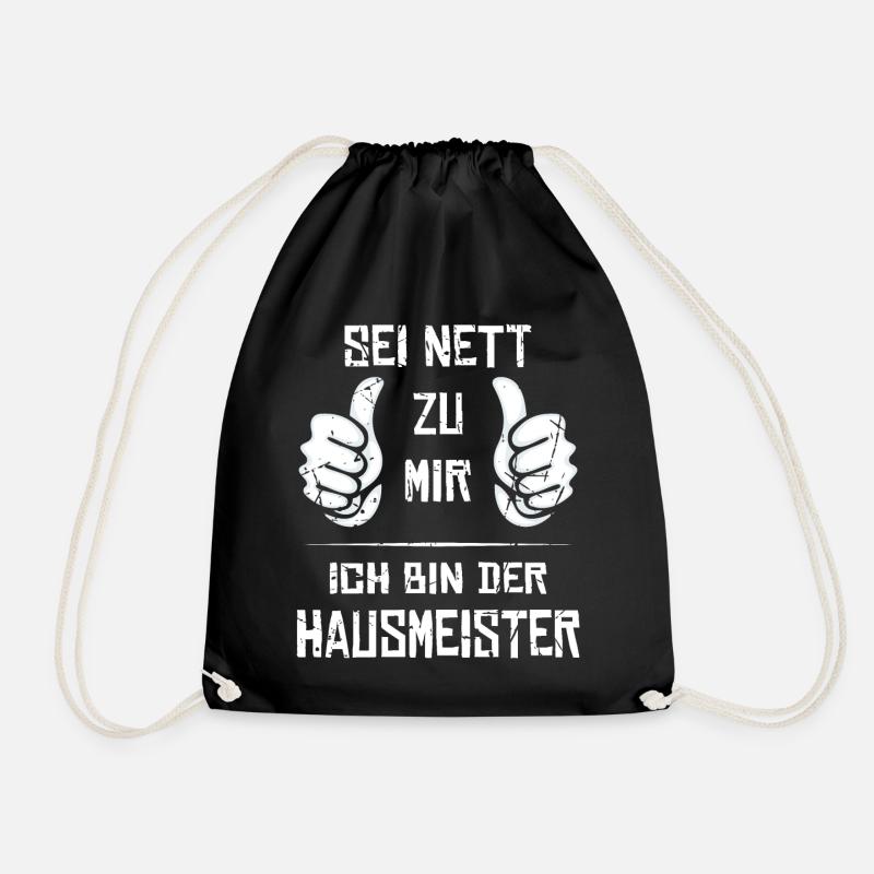 Hausmeister Spruch Geschenk - Turnbeutel - Schwarz
