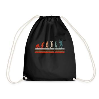 Tennis retro vintage Evolution für Tennisspieler - Turnbeutel - Schwarz - Vorne