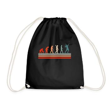 Tennis retro vintage Evolution für Tennisspieler - Turnbeutel - Schwarz - Vorne