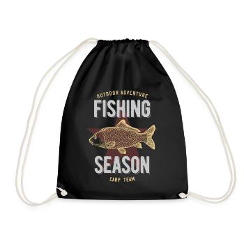 Carp Carp Fishing - Drawstring Bag - black - Front
