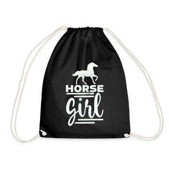 Cheval fille - Sac de sport léger - noir - Devant