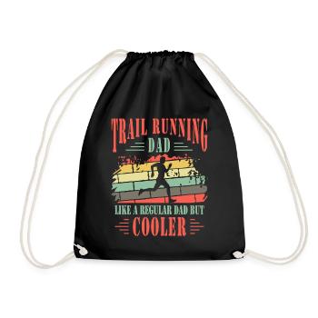 Trail Running Dad Cooler Trail Runner Vater Geschenk - Turnbeutel - Schwarz - Vorne