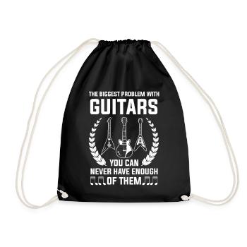 Guitare acoustique Guitare basse guitare électrique - Sac de sport léger - noir - Devant