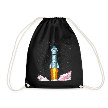 Starship - Drawstring Bag - black - Front