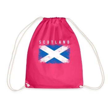 Scotland Flag - Drawstring Bag - fuchsia - Front