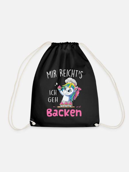 Mir Reicht's Ich Geh Backen Konditor Bäckerei Einh - Turnbeutel - Schwarz