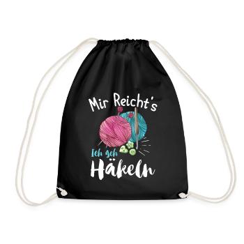 Mir Reicht's Ich geh Häckeln - Turnbeutel - Schwarz - Vorne