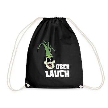 Ober Lauch - Fitness Gym Lauch Witz - Turnbeutel - Schwarz - Vorne