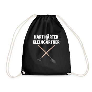 Gärtner Hobbygärtner Hart härter Kleingärtner - Turnbeutel - Schwarz - Vorne