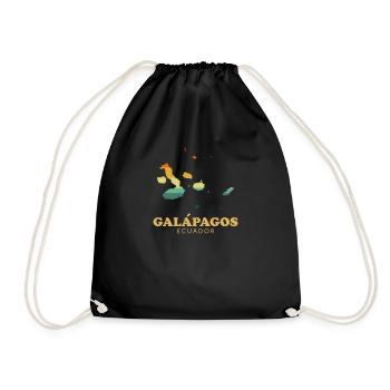 galapagos islands, galapago ecuador - Drawstring Bag - black - Front