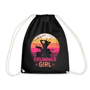 Batterie-batteur Girl batterie - Sac de sport léger - noir - Devant
