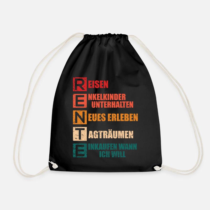 Rente Geschenke - Turnbeutel - Schwarz