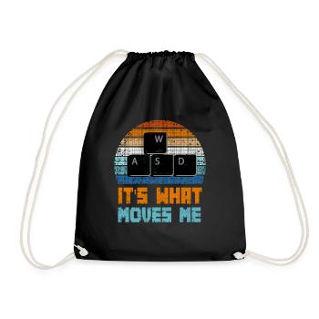 PC Gamer Geschenk - Turnbeutel - Schwarz - Vorne