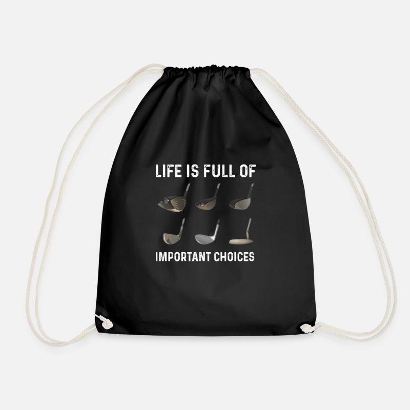Golf clubs GolfGolfen - Drawstring Bag - black
